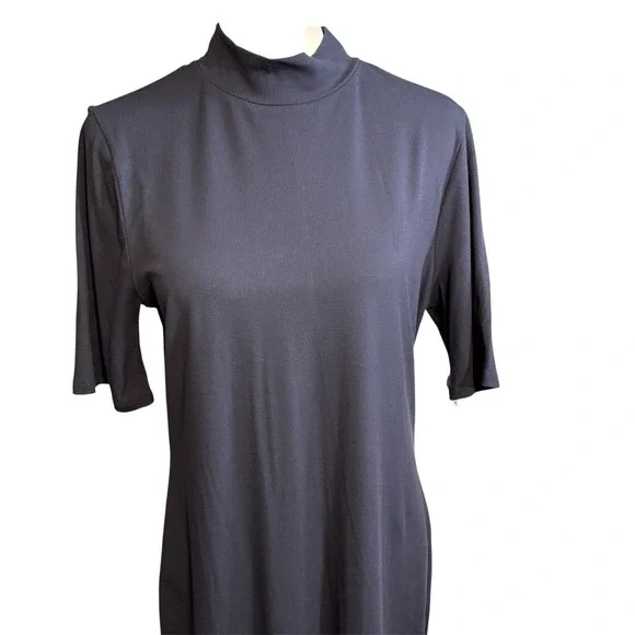 NWT Athleta Navy Signature Rib Dress Womens XLT Stretch Lightweight RTV$99 - Picture 3 of 8